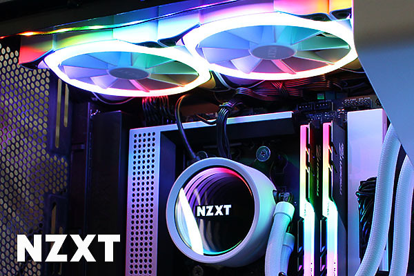 點我看大圖 全新白色NZXT Aer RGB 2,整機白,風扇當然也要白!