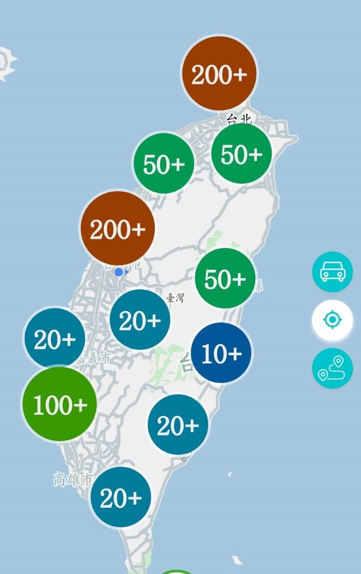 裕電充電座分布