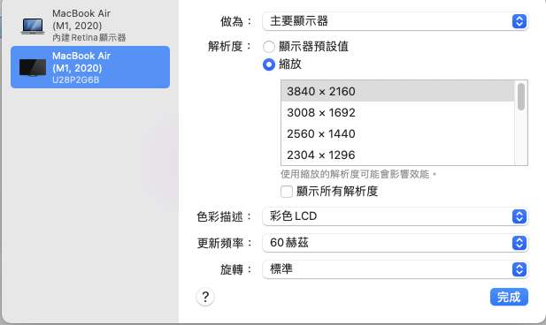 m1 macbook air 外接 aoc u28p2u螢幕無法看網飛4k