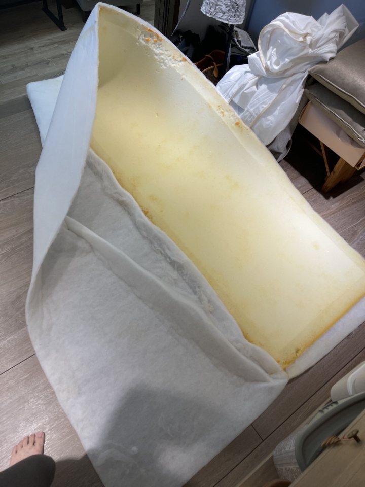 舊沙發DIY更換高密度泡棉