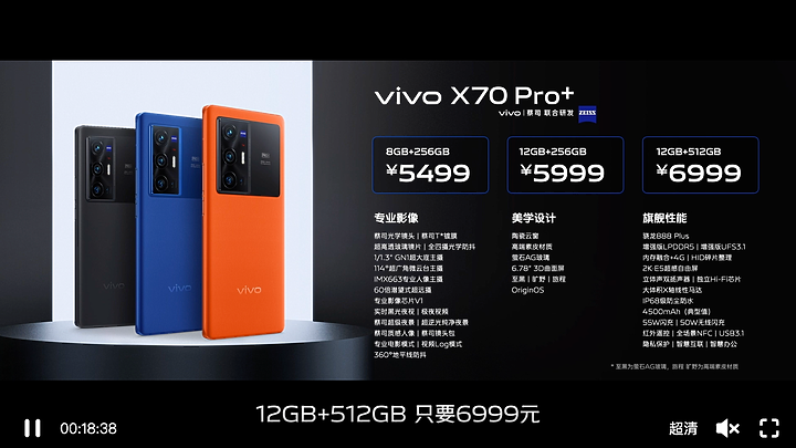 vivo X70 系列揭曉:微雲台、蔡司延續,四鏡皆有防手震!