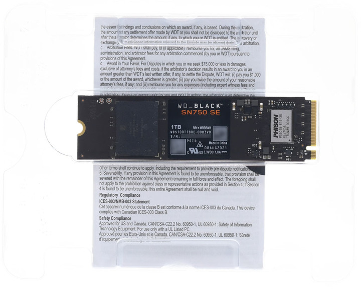 WD_BLACK SN750 SE NVMe 1TB SSD開箱簡測