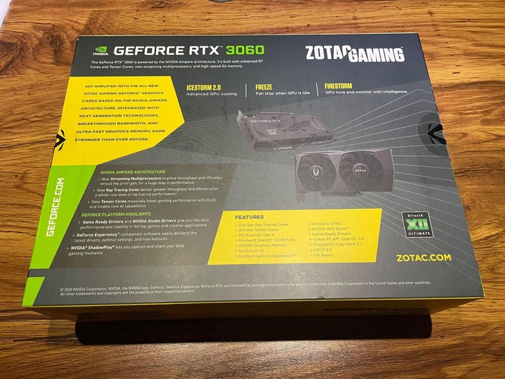 ZOTAC Gaming GeForce RTX 3060 Twin Edge OC 12GB 開箱實測，高CP的入門光追顯卡