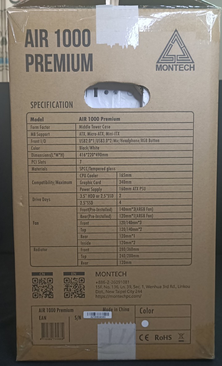 端莊謹嚴 Montech AIR 1000 PREMIUM 純白版 開箱評測