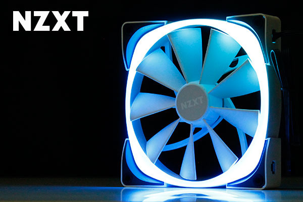 點我看大圖 全新白色NZXT Aer RGB 2,整機白,風扇當然也要白!