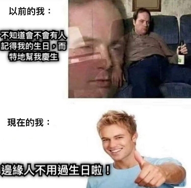 今天是....我生日 可以祝邊緣人生日快樂嗎？