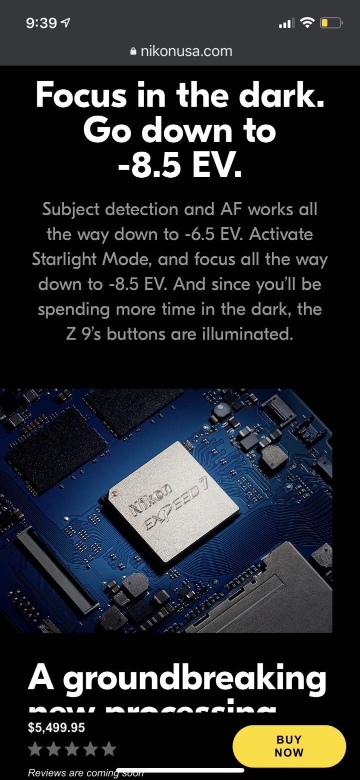 Z9 10/28 正式發表 ,499 美元