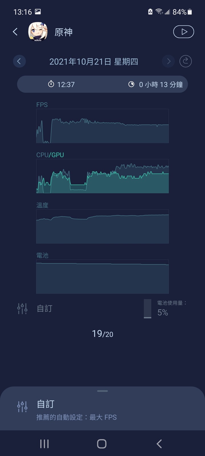 a52s原神中畫質全時60fps設定