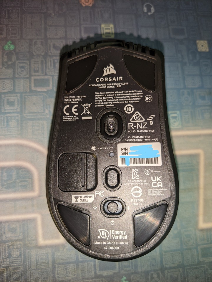 【心得】[CaiSm滑鼠開箱] Corsair SABRE RGB PRO WIRELESS 開箱 || 好一把功能齊全性能強悍的輕盈軍刀