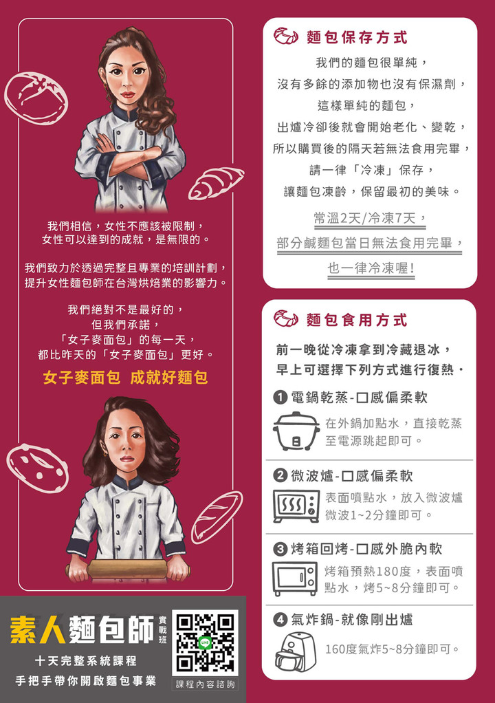 【臺南美食】一天只營業四小時的搶手麵包店｜師傅全部都是女生｜堅持好麵包｜APP訂購麵包｜每日限定販售款~~女子麥面包長榮店 - 南人幫