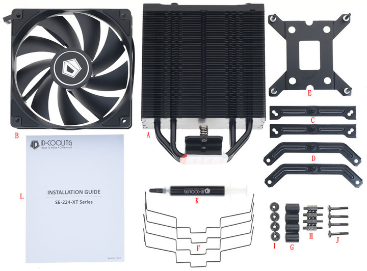 ID-COOLING SE-224-XT BLACK散熱器簡介及測試