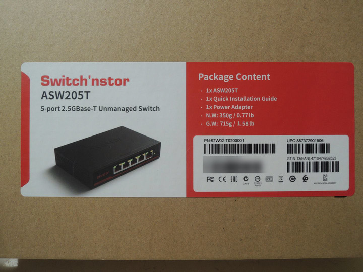 Asustor 5 埠 2.5GbE 網路交換器開箱分享