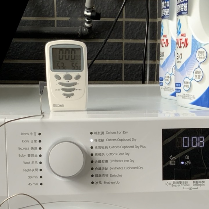 博朗格 & 伊萊克斯 烘衣溫度實測 Blomberg TPF8352WZ & Electrolux EWW1141AEWA