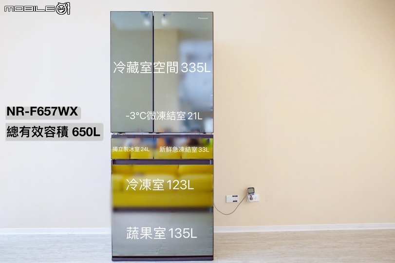 健康美味更智慧! Panasonic 日本製無邊框鏡面六門冰箱(NR-F657WX)