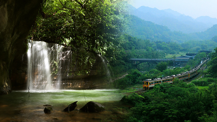 新北平溪|嶺腳寮登山步道|拜訪孤獨車站.親近仙氣滿載的望古瀑布