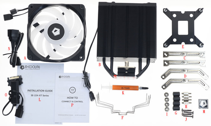 ID-COOLING SE-224-XT ARGB V2散熱器簡介及測試