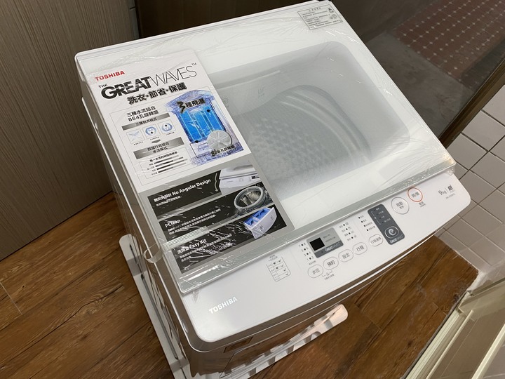 TOSHIBA 9KG 直立式洗衣機 AW-J1000FG 開箱