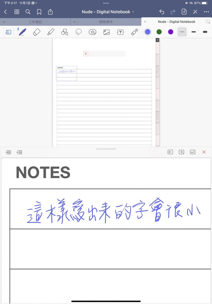 [問題] Goodnotes5 放大鏡區域大小調整