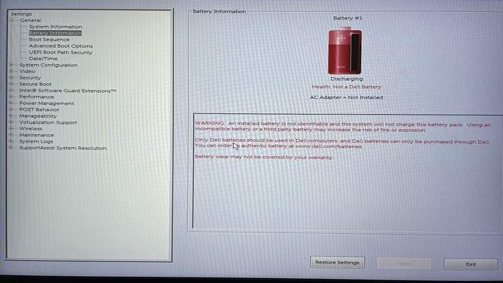 過保XPS 15 9560換電池後橘燈