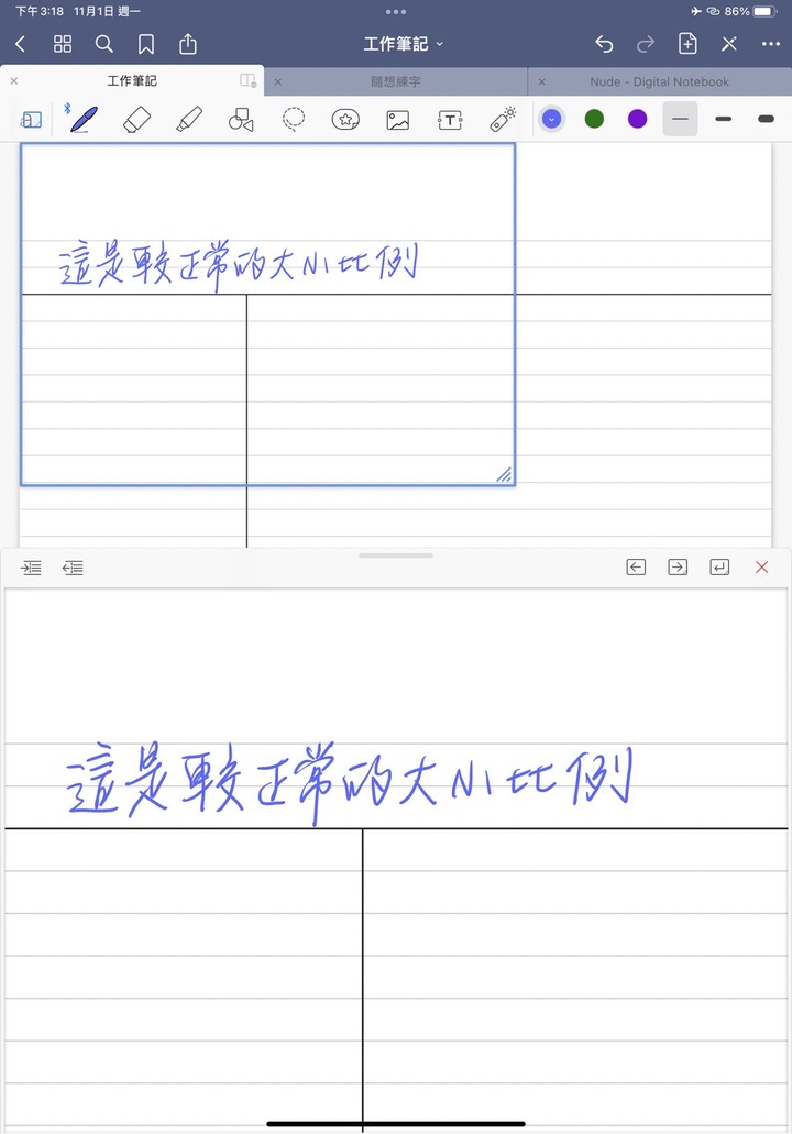 [問題] Goodnotes5 放大鏡區域大小調整