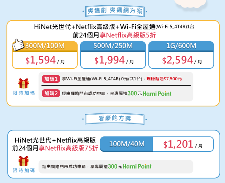 中華+Netflix & 台哥大+Disney+ 辦哪個好?