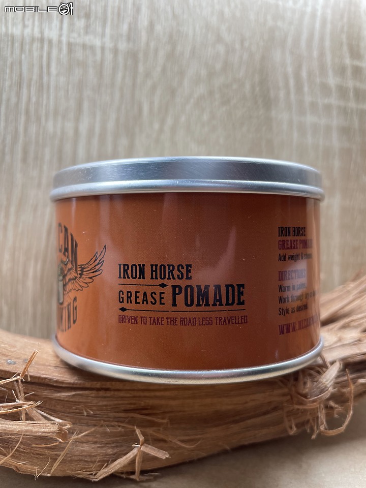 點我看大圖 Oil Can Iron Horse Grease Pomade 黑手超強重塑力髮油 詳細測試