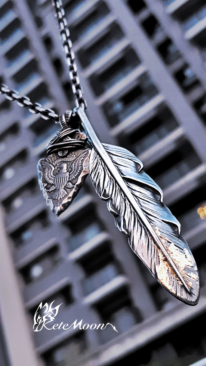 Black Venom Jewelry X Indian&28-18K鎏金特大羽