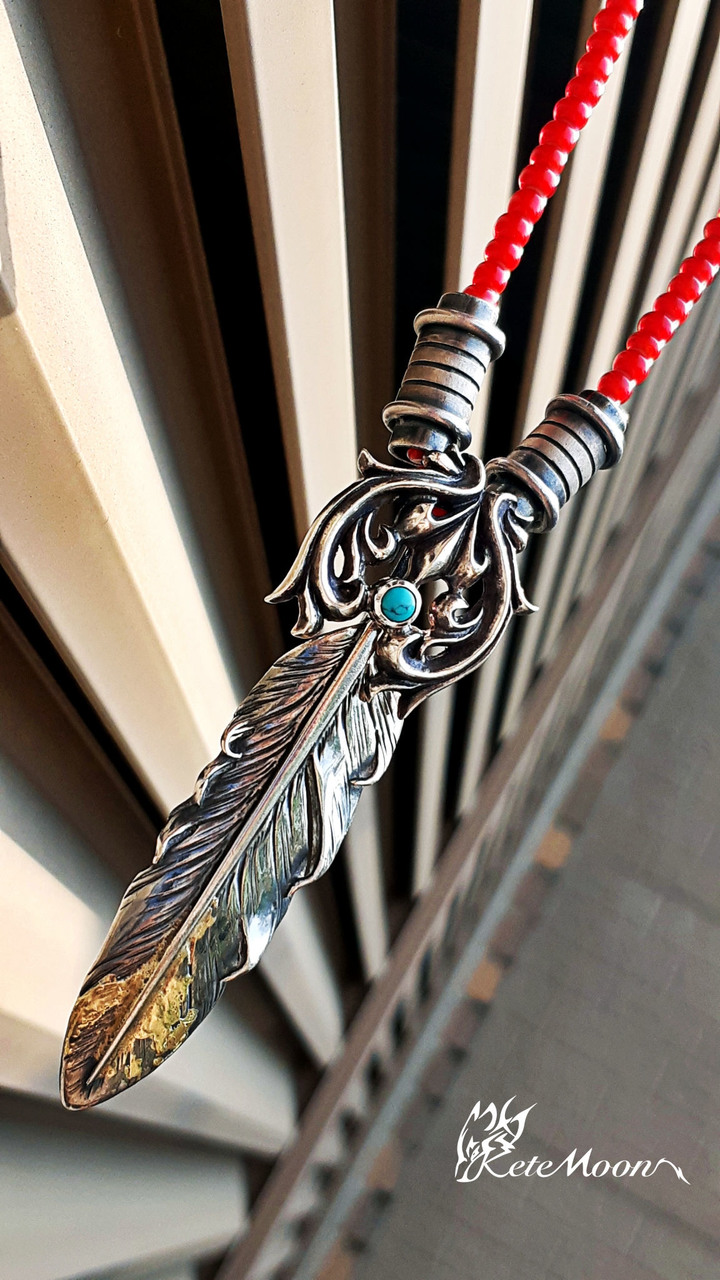 Black Venom Jewelry X Indian&28-18K鎏金特大羽
