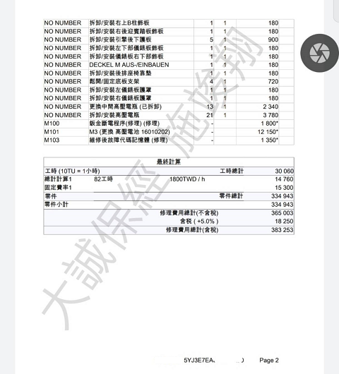 《TESLA知識》Model 3 SR+電池組零件費33萬