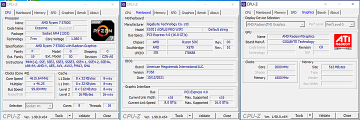 點我看大圖 礦潮下的多顯示輸出方案 AMD 5700G & X570I AORUS PRO WIFI