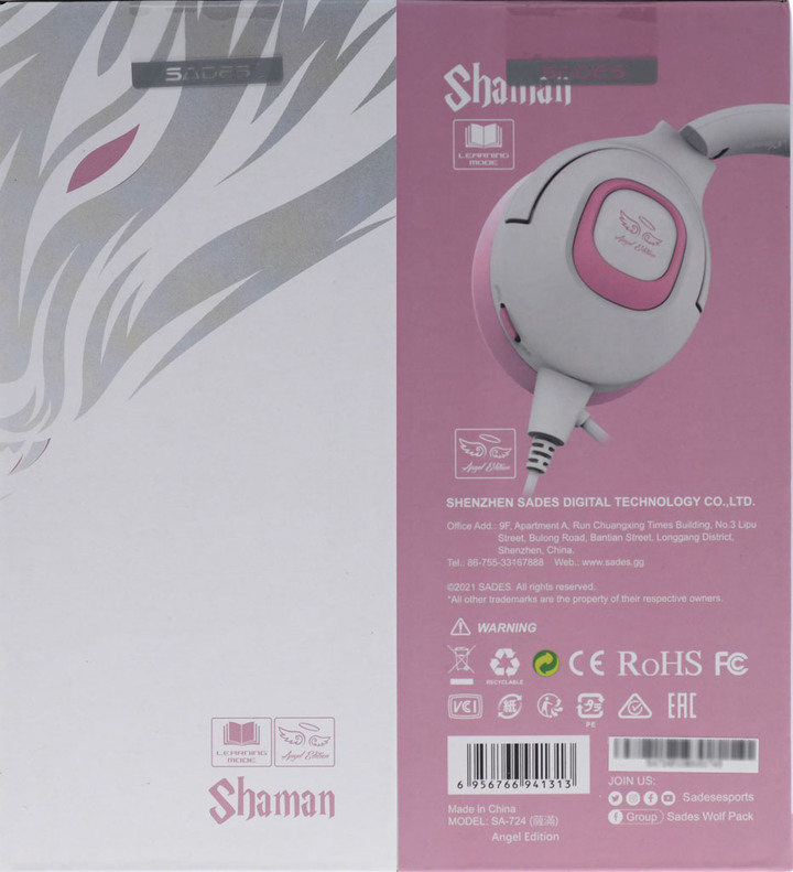 Angel Edition白色款SADES賽德斯Shaman薩滿耳機麥克風簡單開箱