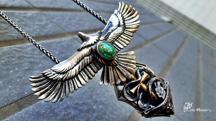 Black Venom Jewelry X Indian&28-Sonora Gold綠松石大鷹組合