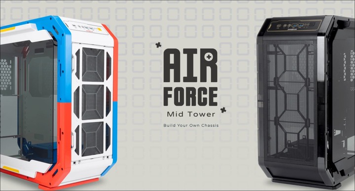 想玩機殼還是被機殼玩，InWin Airforce 魅影黑 組裝式機殼開箱試用