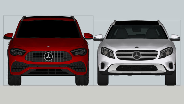 H247 外觀尺寸超級比一比 [VS MB X156, Toyota Corolla Cross, Mazda CX-30]