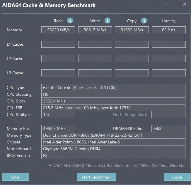 Intel i5-12600(非K)與技嘉B660M GAMING DDR4評測