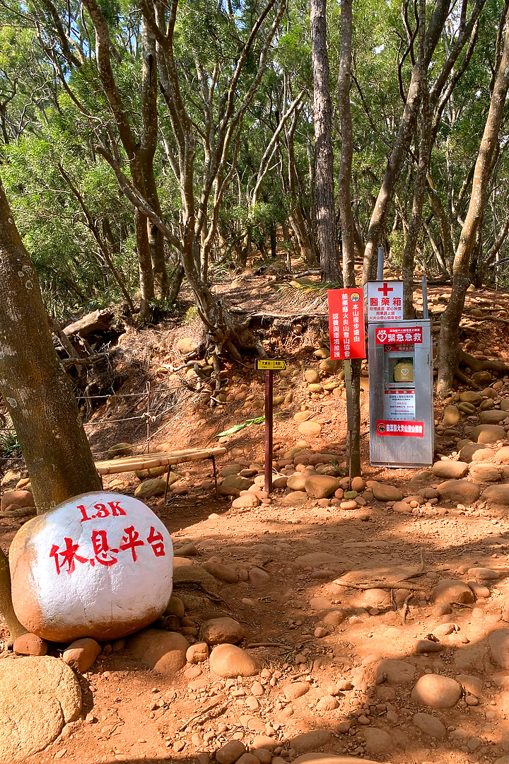 點我看大圖 苗栗三義|火炎山步道|惡地大峽谷.山風狂烈窄稜陡坡