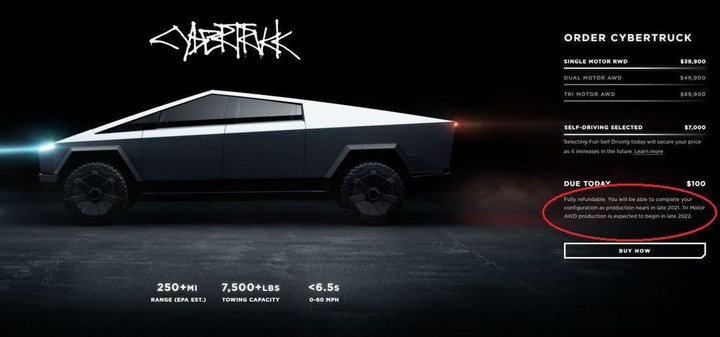 Tesla官網居然移除了Cybertruck生產日期!量產時程又要延宕了嗎?