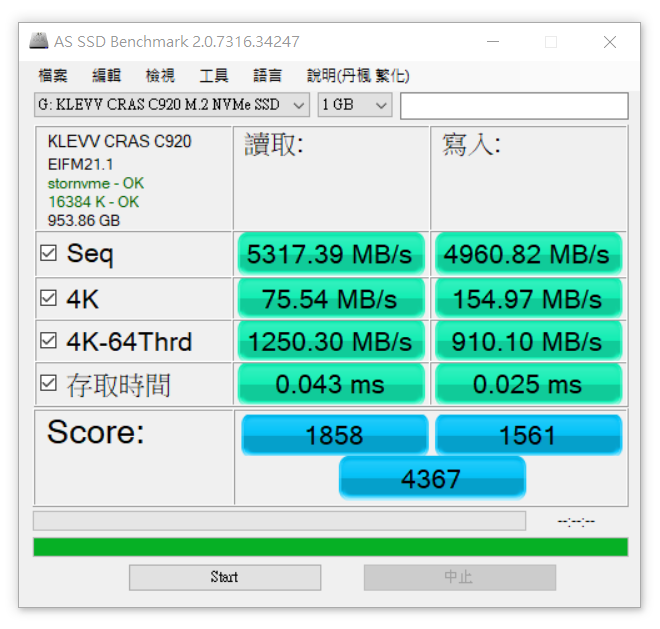 【測試】PCIe 4.0 SSD 的爆發力！KLEVV CRAS C920 1TB SSD