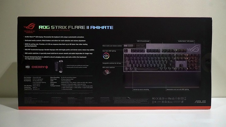 [休賢開箱]朝思暮想的鍵盤終於來了!! ROG Strix Flare II Animate開箱