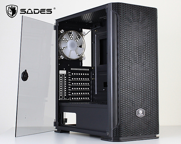 點我看大圖 SADES賽德斯Yu甲魚電競RGB機殼,三顆14公分RGB風扇強力散熱!【新品開箱】