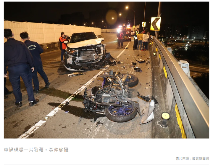 撞擊影片曝光! 婦人跟著導航走卻逆向開上環東大道將騎士撞飛摔落10樓高架橋下慘死