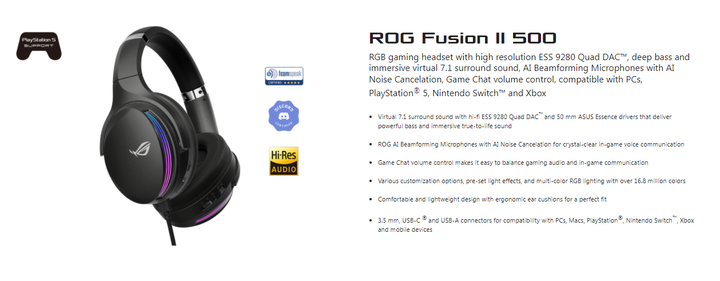 ROG Fusion II 500 和 Fusion Wireless差異