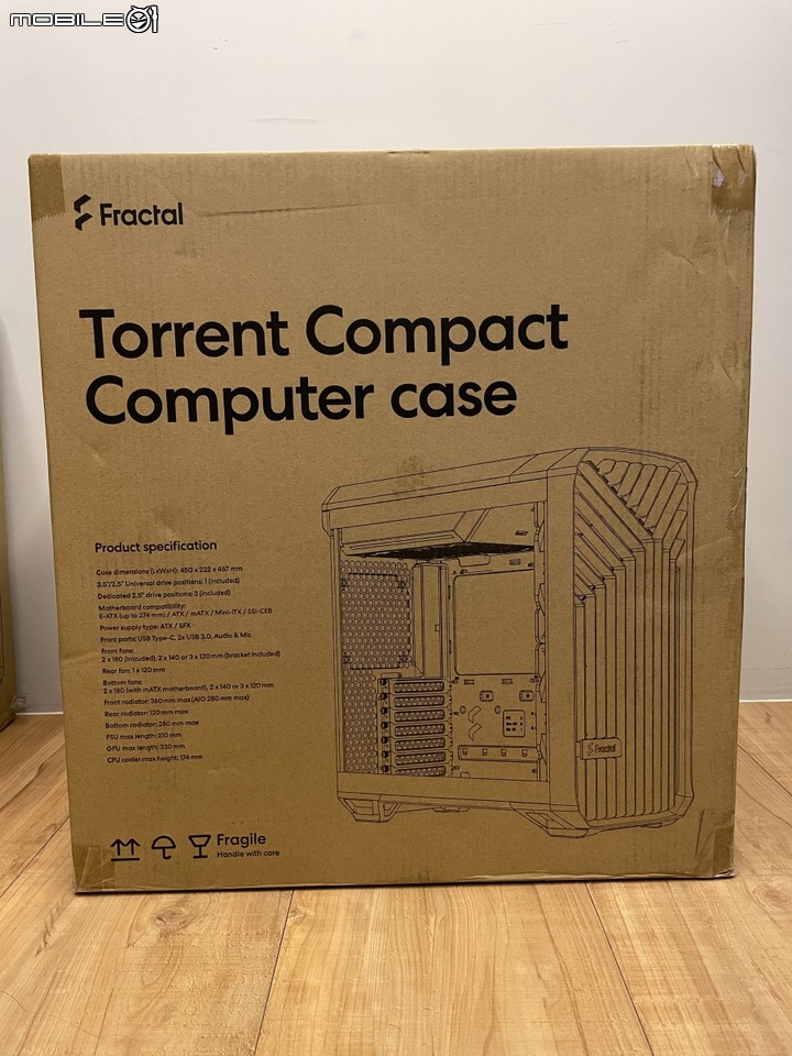 Fractal Design Torrent Compact 緊湊型ATX機殼 開箱+測試