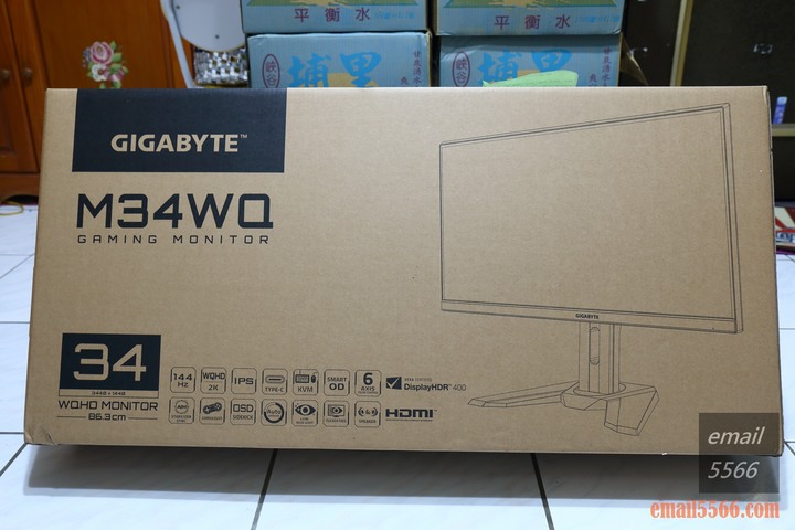 Gigabyte M34WQ 21:9 WQHD超寬電競螢幕-34吋、2K、8bit、144Hz、遊戲輔助