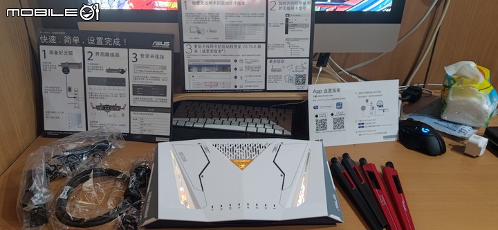點我看大圖 華碩 rt-ax88u x gundam鋼彈 簡易開箱