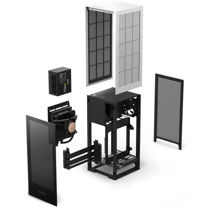 NZXT 推出新版 H1 直立式 ITX 機殼 內建 140 AIO 水冷與直立顯卡設計