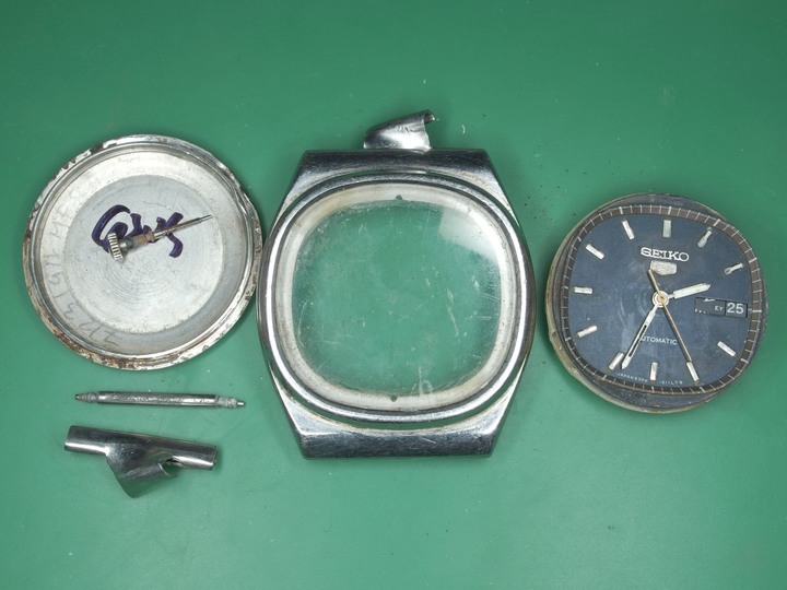 自娛玩修錶 - 遙思八零年代: SEIKO 5電視面(TV dial) 6309-510A自動上鏈老錶 (cal. 6309A)