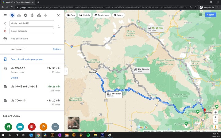 點我看大圖 感謝老天我沒翻車 - LA -> Sand Hollow, UT -> Moab, UT -> Ouray, Co/ Telluride, CO