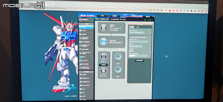 點我看大圖 華碩 rt-ax88u x gundam鋼彈 簡易開箱