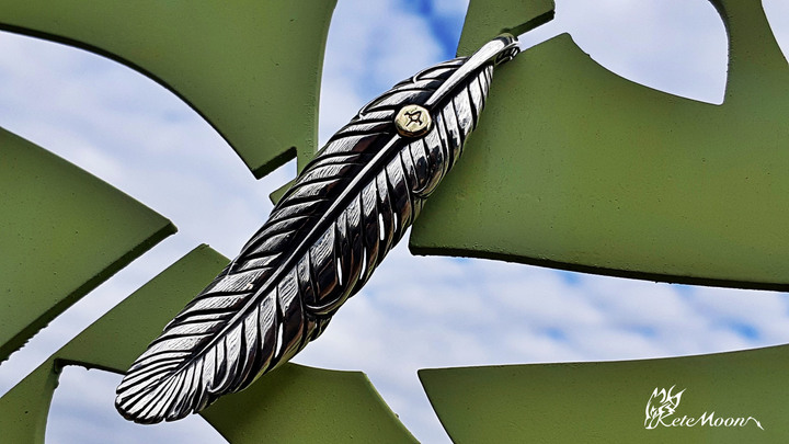 Back Bone X Mars-10K點金純銀大羽墜鍊